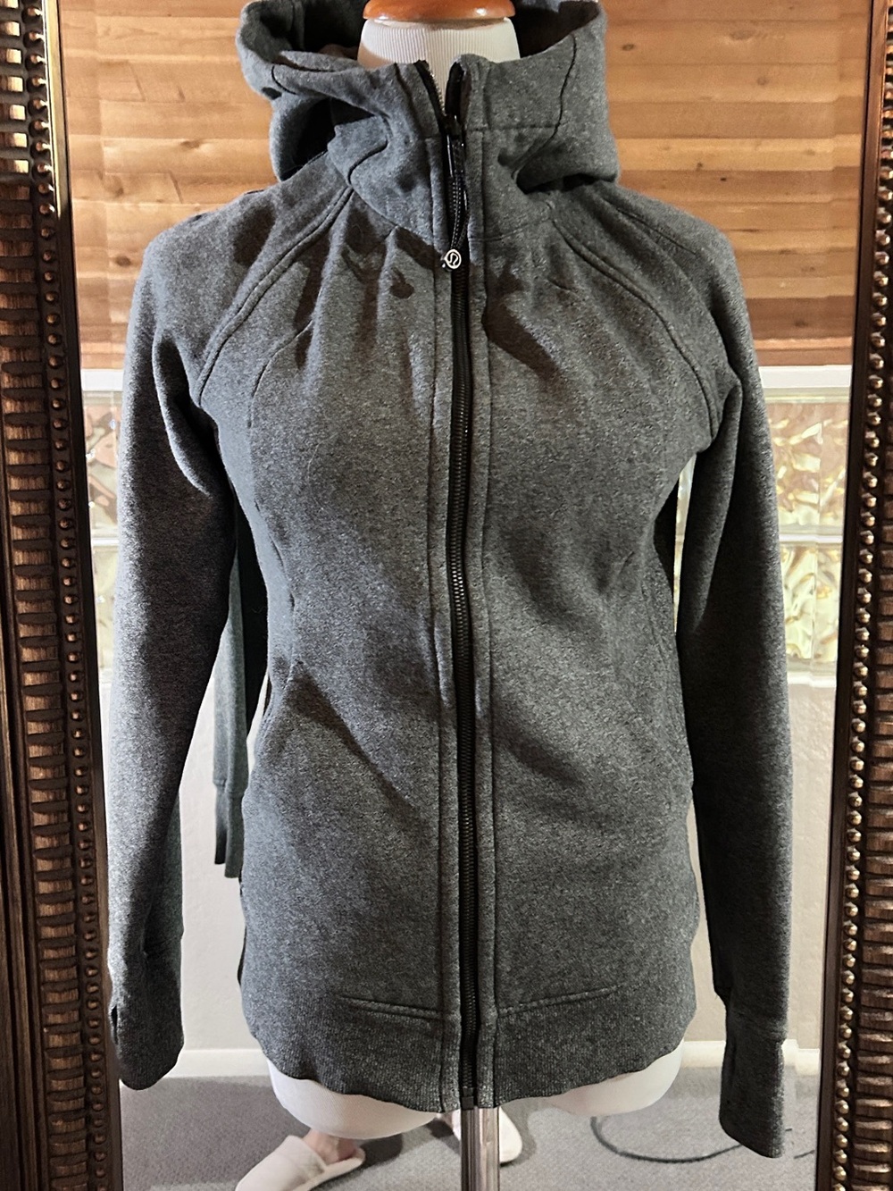 lululemon athletica Women's Gray Zip-Up Hooded Jacket